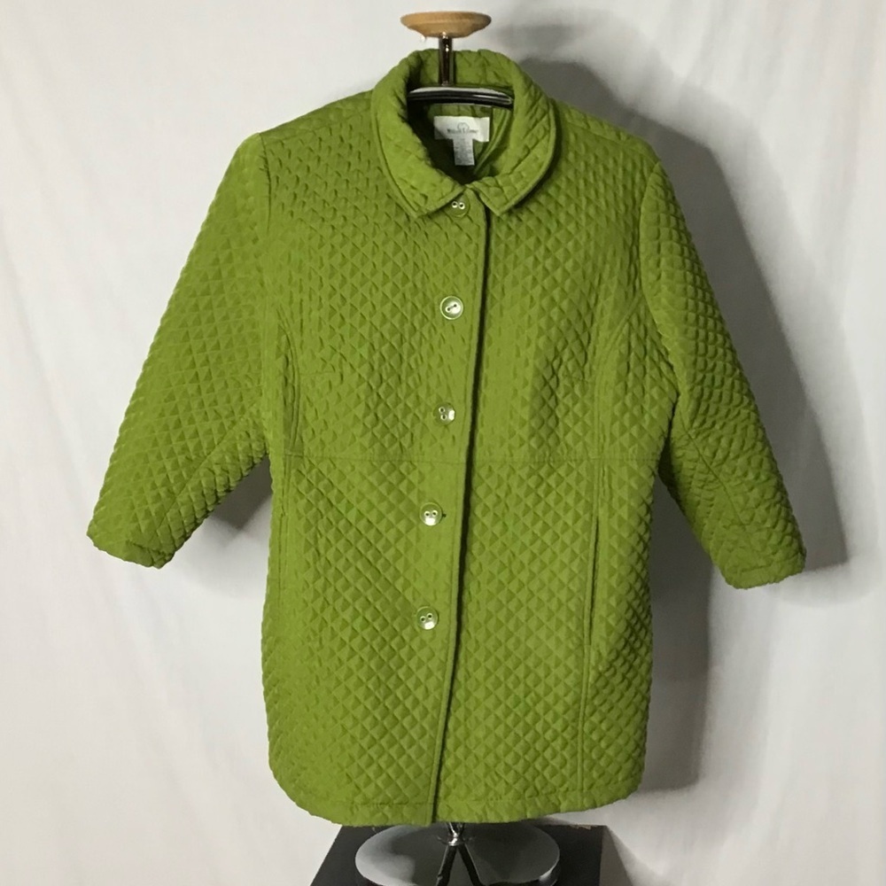 Lime Green Quilted Women's Puffer Coat